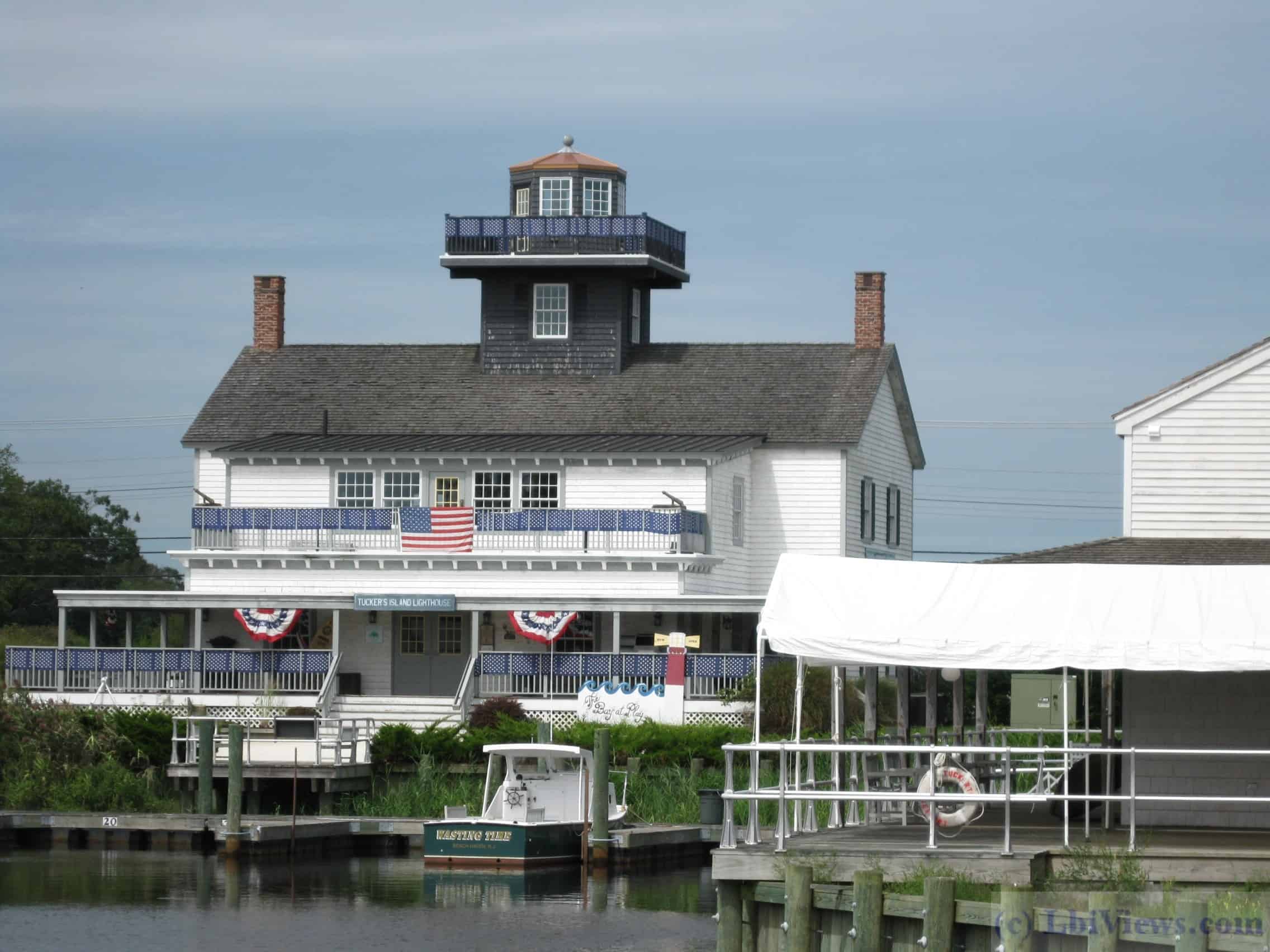 The reproduction of the Tucker's Island Lighthouse at the Seaport Museum on the Tuckerton Creek