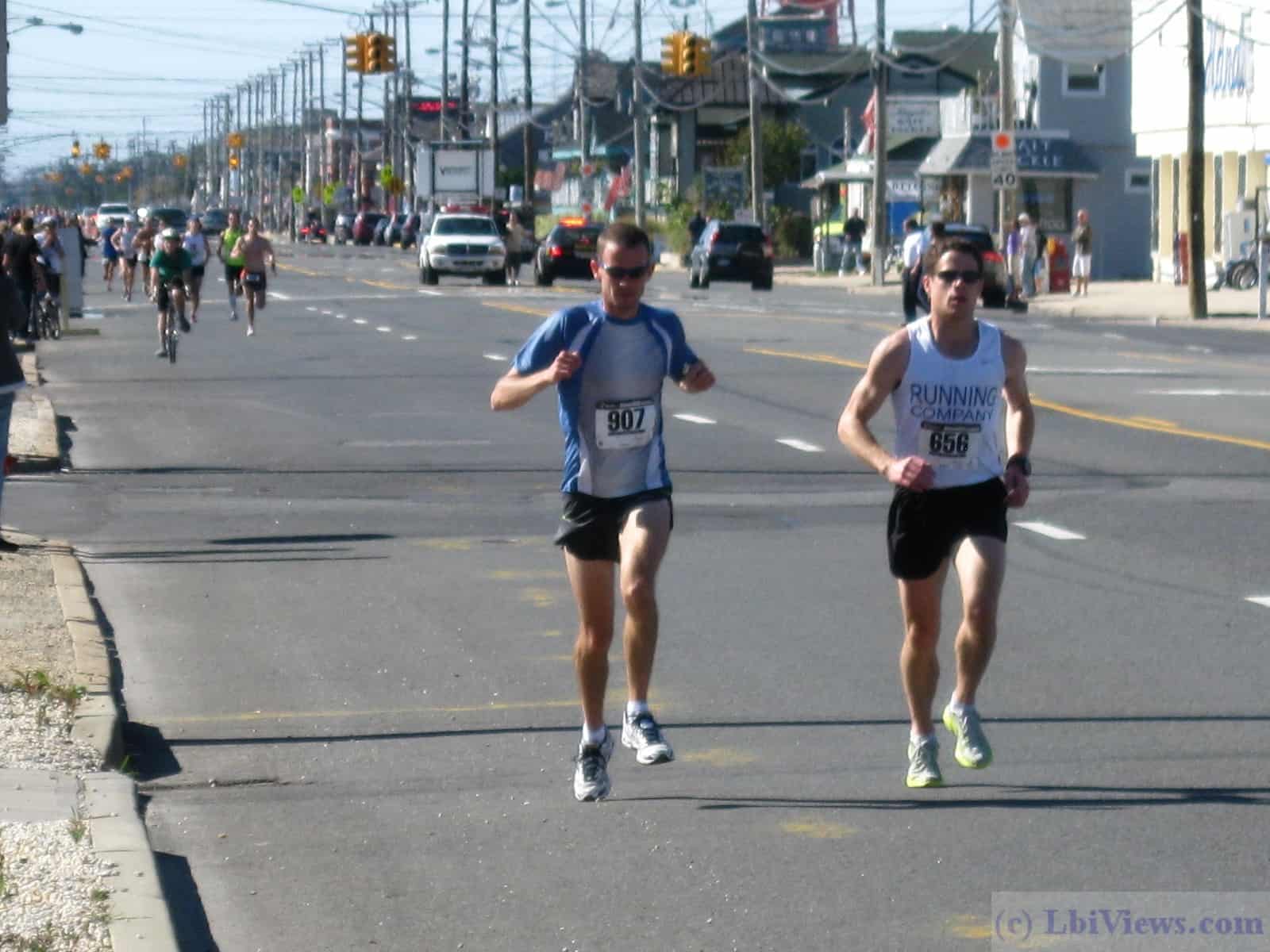 Runners competing in the Long Beach Island 18 Mile Run