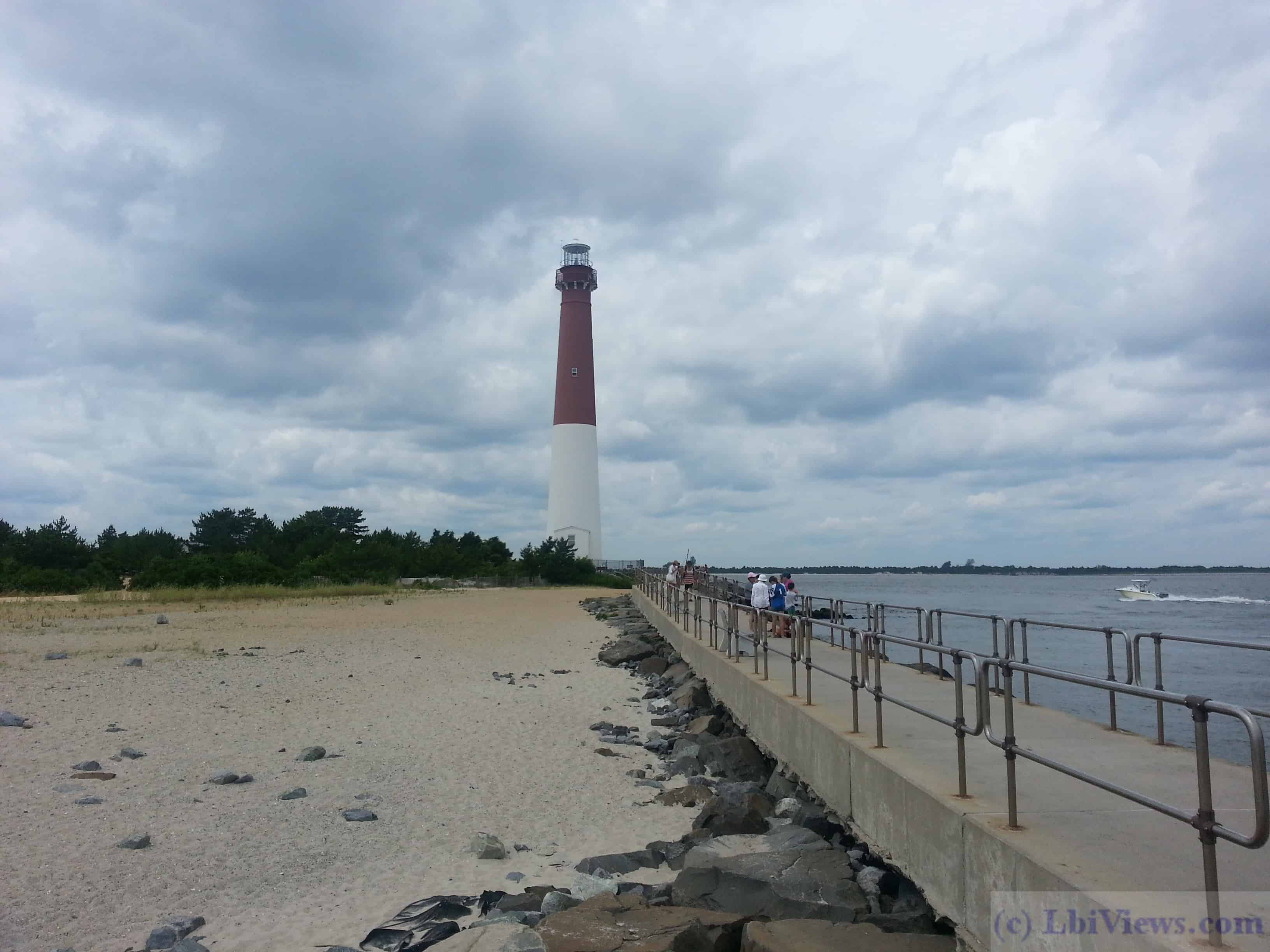 Barnegat Lighthouse from the jetty walkway