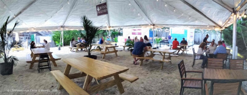 Dining under the tent - Bucks Backyard - Buckalews in Beach Haven NJ