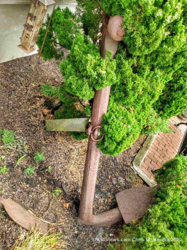 Cast Iron Anchor from the Schooner Lucy Evelyn - Schooner's Wharf, Beach Haven